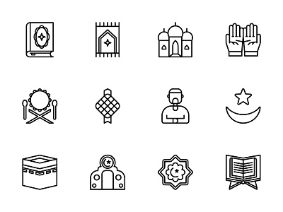 Islamicon Set graphic design icon icon set iconography islamic ramadan ui