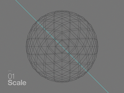 Scale line art modern polygon wireframe