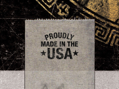 Masking-taped in the USA album art print design texture usa