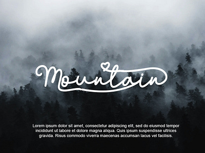 Mountain || Longhoney Font branding design flat lettering logo minimal type typography vector website