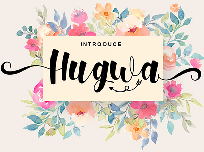 Hugwa font calligraphy font font awesome font family handlettering lettering typography