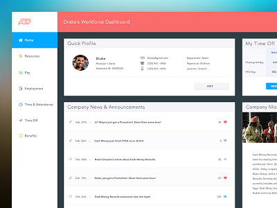 ADP Dashboard Redesign adp calendar corporate dashboard work