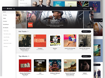 Apple Music Redesign apple apple music clean mac music music streaming redesign ui web