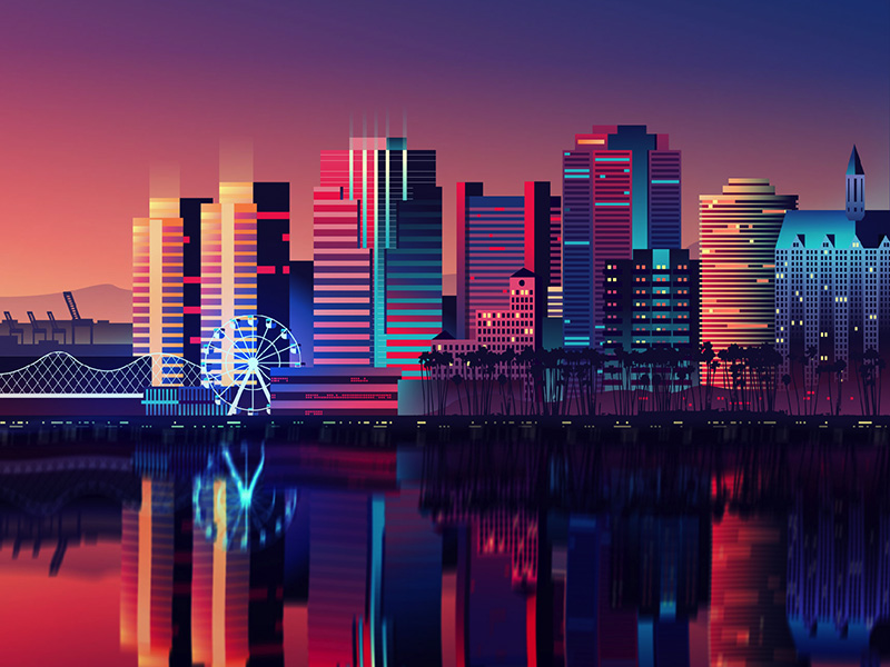 City Scape by Stephen Calvillo on Dribbble