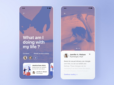 Concept Mental Health App app design flat illustration ios minimal ui ux