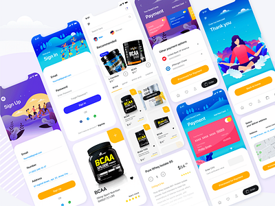 Sport App app design flat illustraion ios minimal sport sport app ui ui ux ux vector