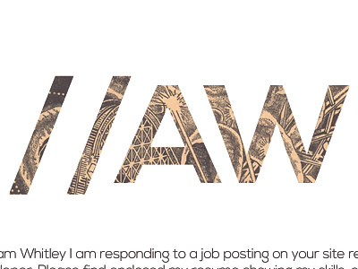 Resume Cover Letter Header