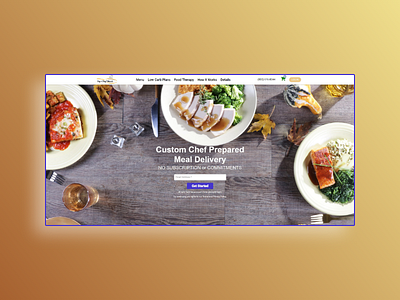 Website for a food delivery landing ui web