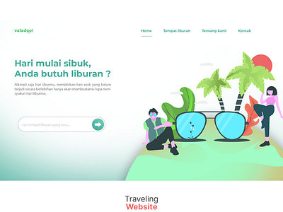 Landing page animation art branding design flat illustration illustrator ui ux vector web