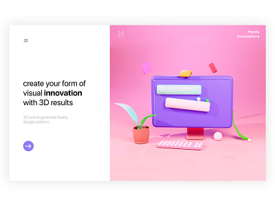 Visual Innovations - Landing Page 3d 3d design animation art blender branding design figma flat illustration illustrator ui ui ux design ui design ux vector web web design website website concept