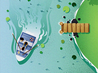 Fishing illustration graphic design