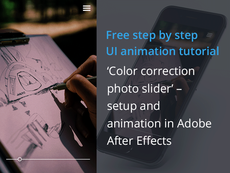 Color correction slider in after effects