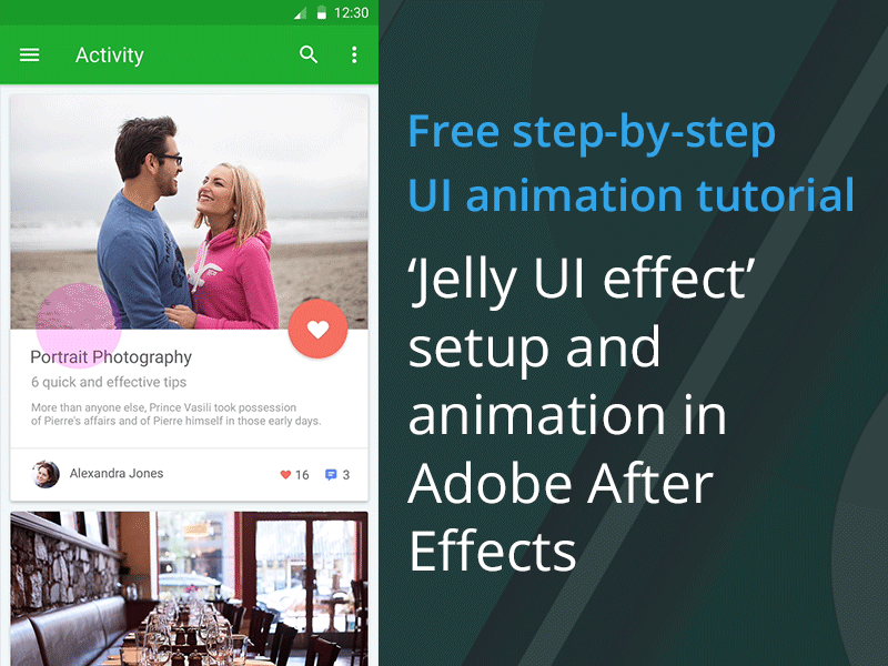 UI 'Jelly effect' tutorial in After Effects after effects animation gif jelly ui