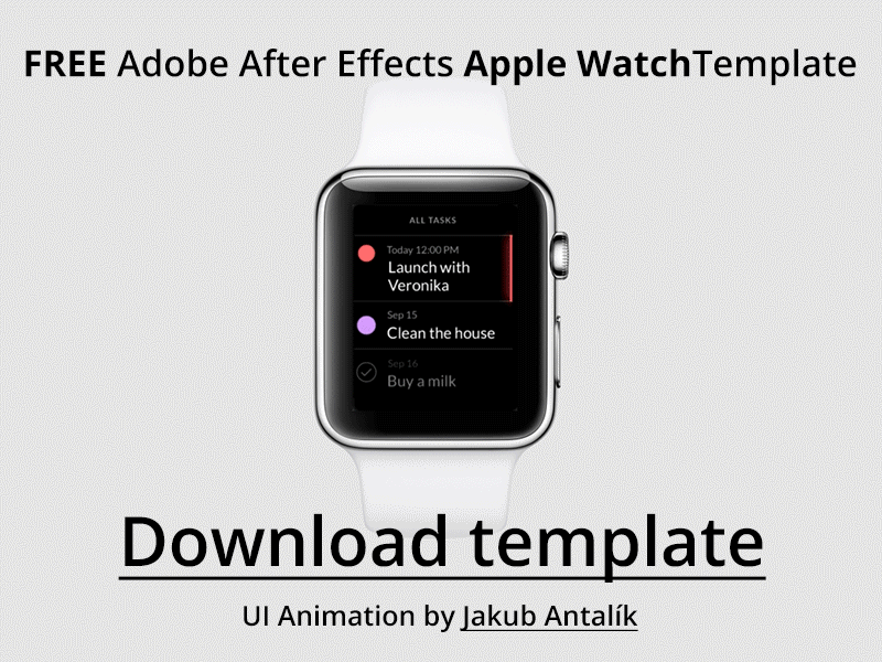 Free Apple Watch After Effects Template