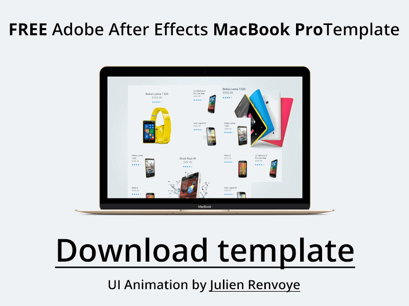 Free MacBook Pro After Effects Template