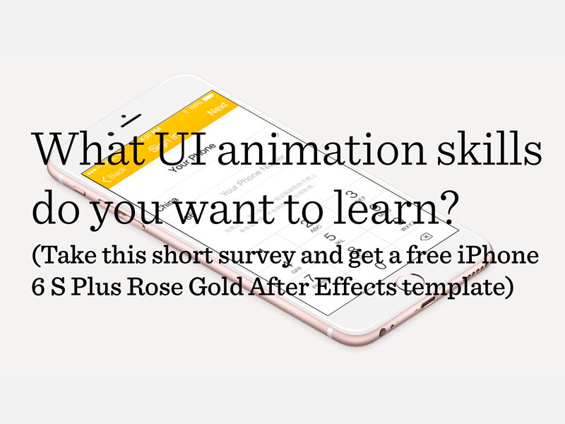 What UI animation skills do you want to learn? animation gif iphone mockup template ui