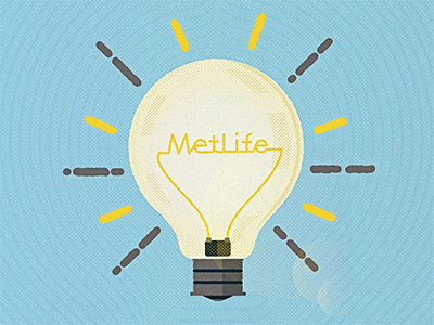 Metlife Light Bulb board bulb frame illustration ilustration light motion style