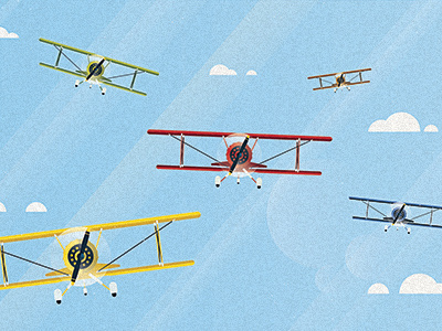 Metlife Airplanes airplane airplanes biplane board clouds frame illustration ilustration motion sky style sun