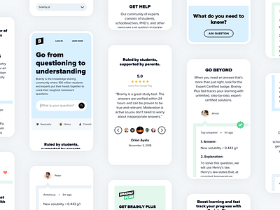 Brainly Mobile Homepage