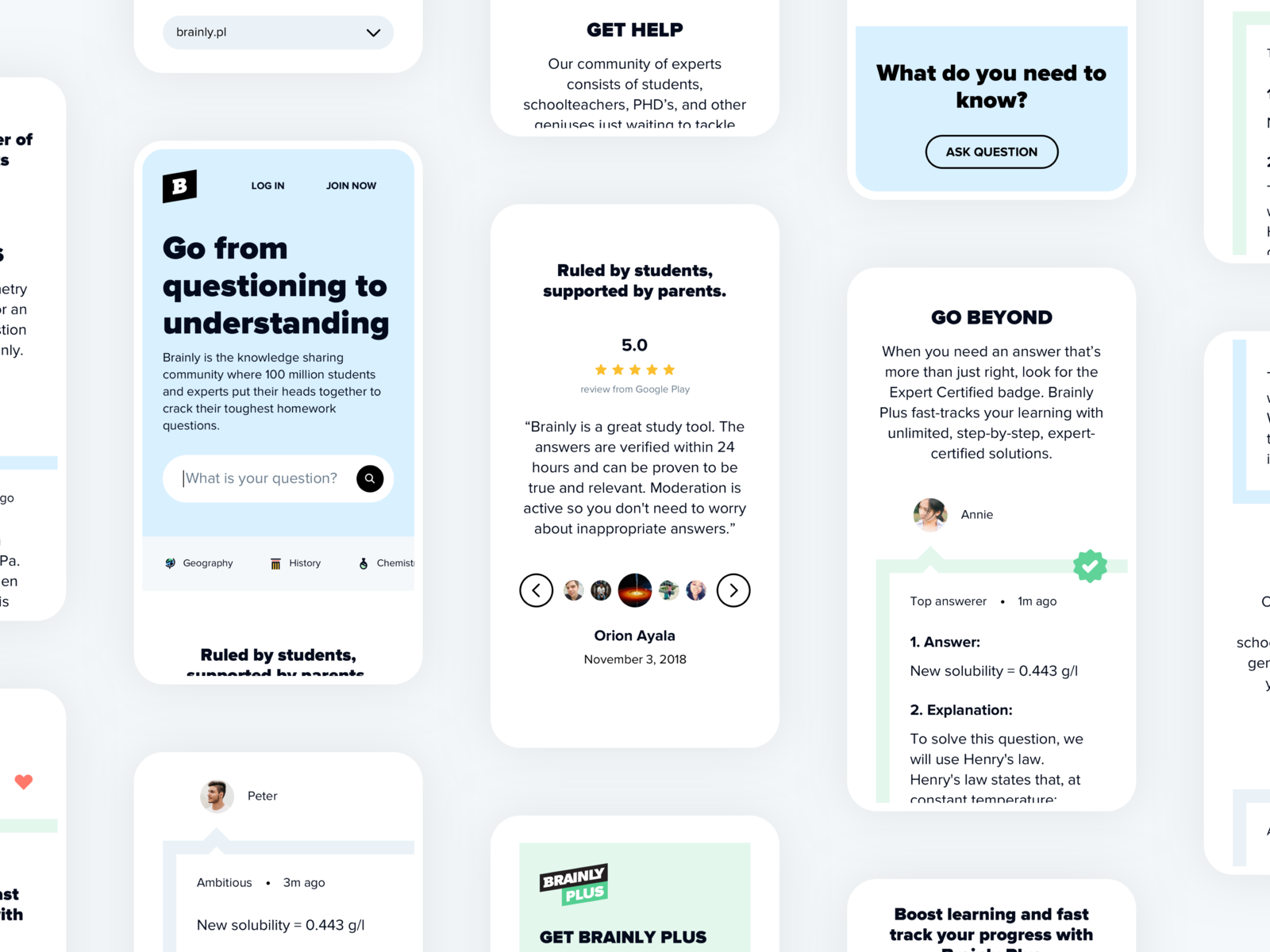 Brainly Mobile Homepage by Brainly Design on Dribbble