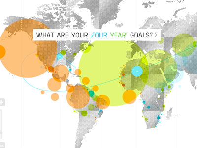 Four Years color interactive map navigation