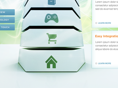 Stacks 3d design interactive webapp website