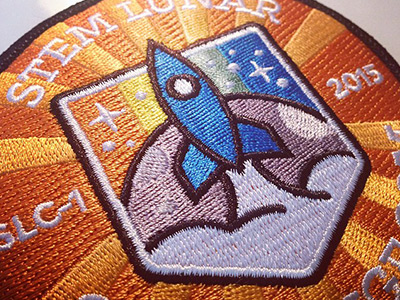 STEM Lunar Challenge Patch brand logo patch roket stem