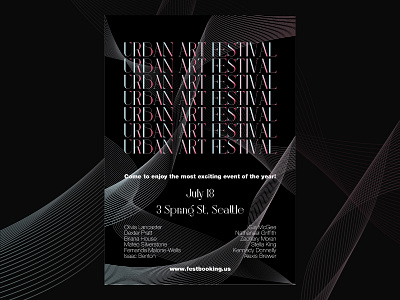 Poster for Urban Art Festival art brand identity branding design graphic design line poster poster design typography vector visual identity