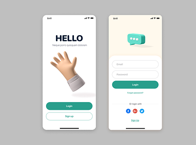 Login Screen 3d 3d illustration app design login screen mobile app mobile ui sign in signup ui uidesign