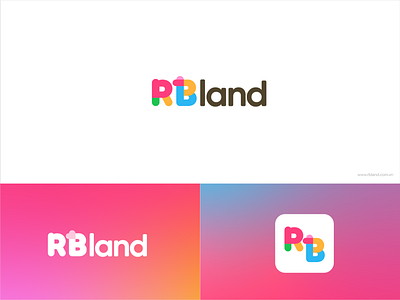 Rainbown land app branding design graphic design logo