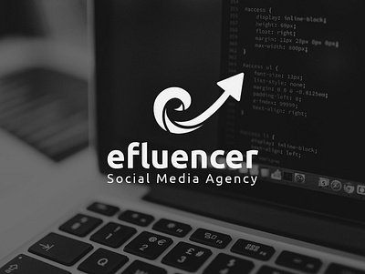 efluencer | Concept Logo Design agency branding design gradient icon logo marketing marketing agency media minimal social media