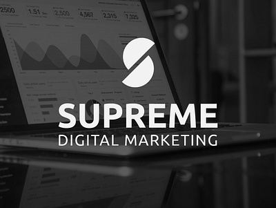 Supreme Digital Marketing | Concept Logo agency branding design flat gradient icon logo marketing marketing agency media minimal social media