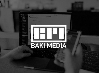 Baki Media | Logo Design agency branding design illustrator logo marketing marketing agency minimal