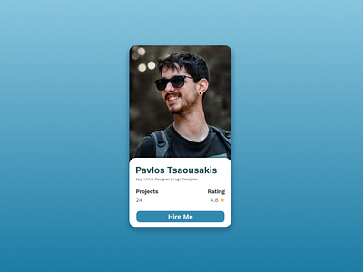 User profile screen