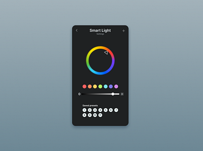 Smart Light Setting screen app app design mobile app settings ui uidesign uiux ux