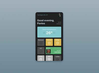 Home Monitoring Dashboard app design design mobile app ui ux