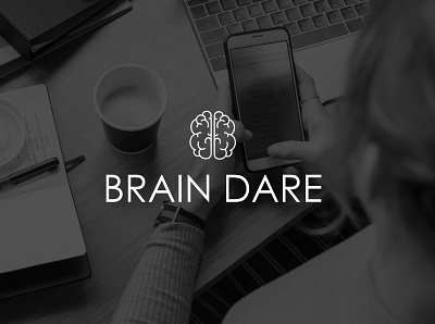 Brain Dare | Logo design flat icon illustration logo minimal