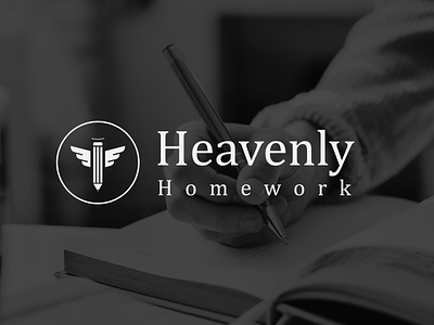 Heavenly Homework | Logo design flat icon illustration logo minimal