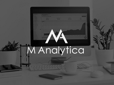 M Analytica | Logo design illustration logo minimal