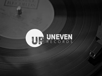Uneven Records | Logo design flat icon illustration logo minimal