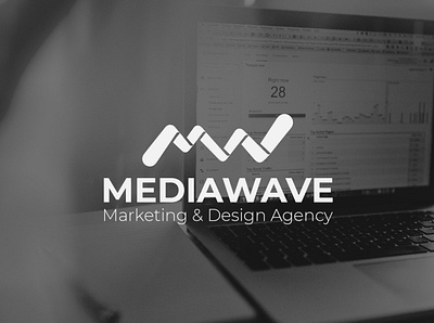 MediaWave | Logo branding design flat logo minimal