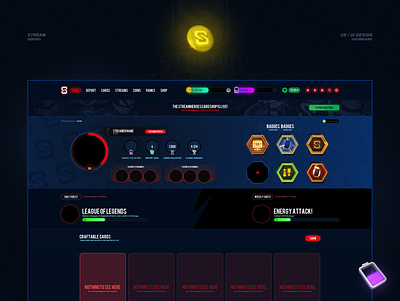 Dashboard design for streamheroes UX/UI adobexd animation design figma icon logo ui uiuxdesign uxui webdesign