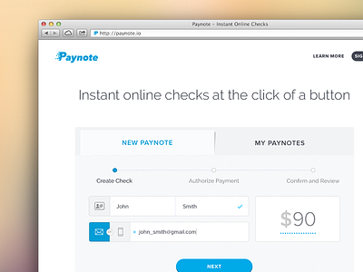 Paynote - Instant Online Checks checks contractor freelance pay payments paynote web web app