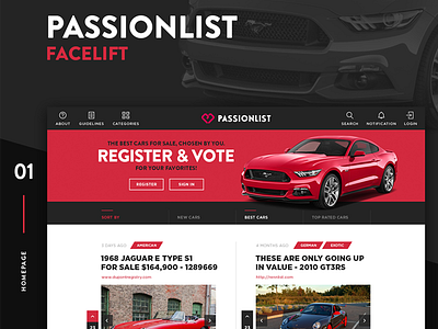 PassionList app design development list passion passionlist ui ux uxui web