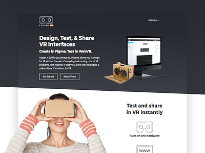 VRooms VR Landing Page landing page ui ux web design