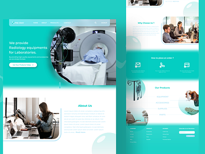 Radiology Equipments providing Landing page branding design graphic design landingpage logo ui ux vector web website