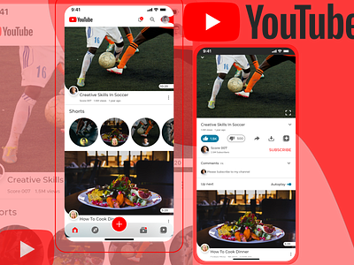 Youtube Redesign mockup app design graphic design redesign ui ux vector youtube