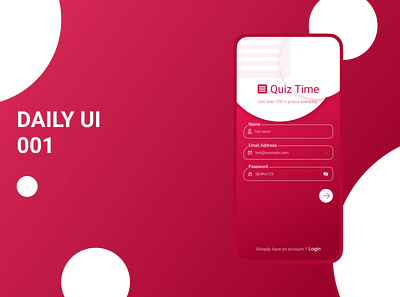 Daily UI 001 challenge - Signup page challenge dailyui 001 design ui ux