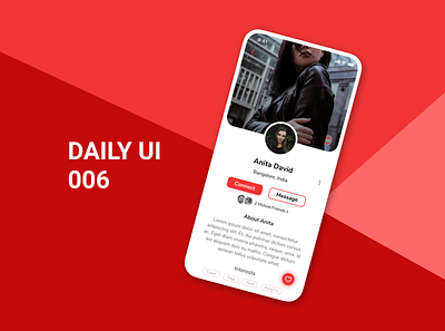 Daily UI 006 - User Profile daily ui daily ui 006 daily ui challenge daily100challenge dailyui dailyuichallenge design ui ux