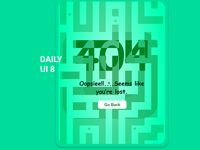 Daily UI 008 - 404 Page